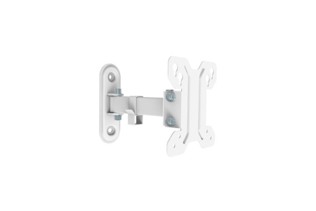 Кронштейн ITECHmount LCD122WHITE белый настенный,для тв,13-27",до 30кг,от стены 60-190мм,с функцией наклона -15° ~ +15° и поворота  -90° ~ +90°,VESA: 