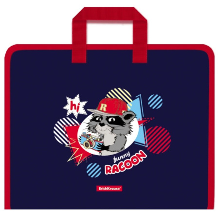 Папка для творчества А4 ErichKrause "Funny Racoon" на молнии (48550)