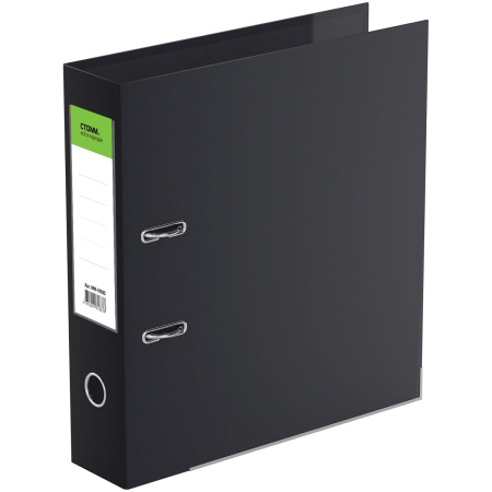 Папка-регистратор 70мм. СТАММ "Имидж" бумвинил, кант, черная ММ-31833