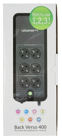ИБП Ippon Back Verso 400 200Вт 400ВА черный