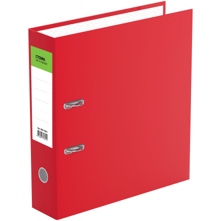 Папка-регистратор 70мм. СТАММ "Офис" бумвинил, красная ММ-31811