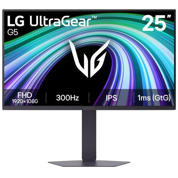 Монитор 24.5" LG 25G550B-B   IPS, 1920x1080, 300Hz, 1ms, 300сd/m, 1000:1, HDR10 | 2xHDMI(2.0), DP(1.4) | HAS, Pivot, Swivel, ExPSU, Vesa 100, Black