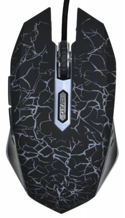 Игровая мышь USB Oklick 905G Invasion оптическая, 3200dpi, 5кн., подсветка, кабель 1.5м, Black