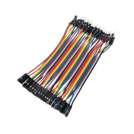 Провода для макетных плат Dupont папа-мама, шаг 2.54мм, 10см, 40штук