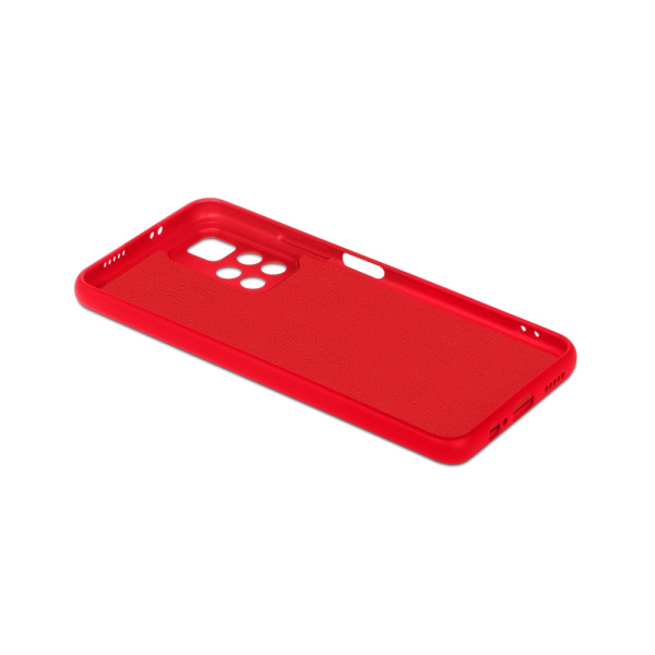 Чехол силиконовый с микрофиброй для Poco M4 Pro 5G DF poOriginal-05 (red)