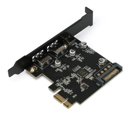 Контроллер USB 3.1 Gembird SPCR-03 в разъем PCI-e, 2xUSB-A + 1xType-C