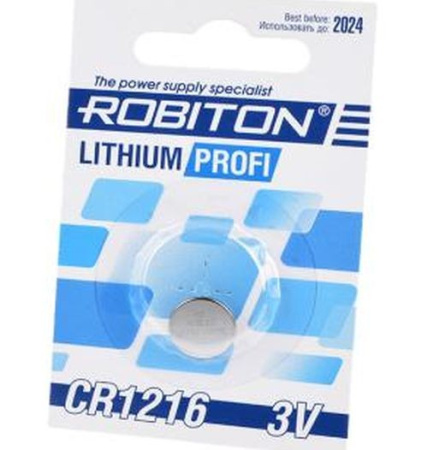 Батарейка CR1216 ROBITON 1шт. /3В. литиевая