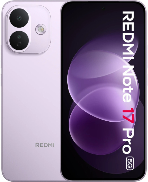 Смартфон Xiaomi REDMI Note 17 Pro 5G 8Гб 256Гб Purple 6.83", AMOLED, 2772*1280, 4*1.8+4*2.4ГГц, 50+8Мп, 16Мп, 5G, NFC, 8340 мАч And 16