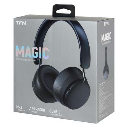 Гарнитура Bluetooth TFN Magic, накладные,  разъем USB-C, черный (TFN-HS-BT009BK)