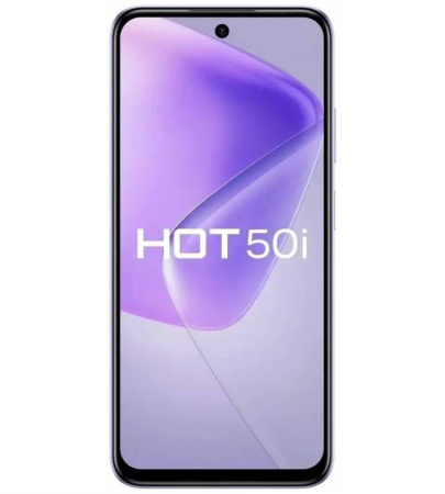 Смартфон INFINIX HOT 50i 4Гб 128Гб Dreamy Purple 6.78", IPS, 1600*720, 2*2+6*1.8ГГц, 48+0.08Мп, 8Мп, 4G, NFC, 5000мАч, And 14