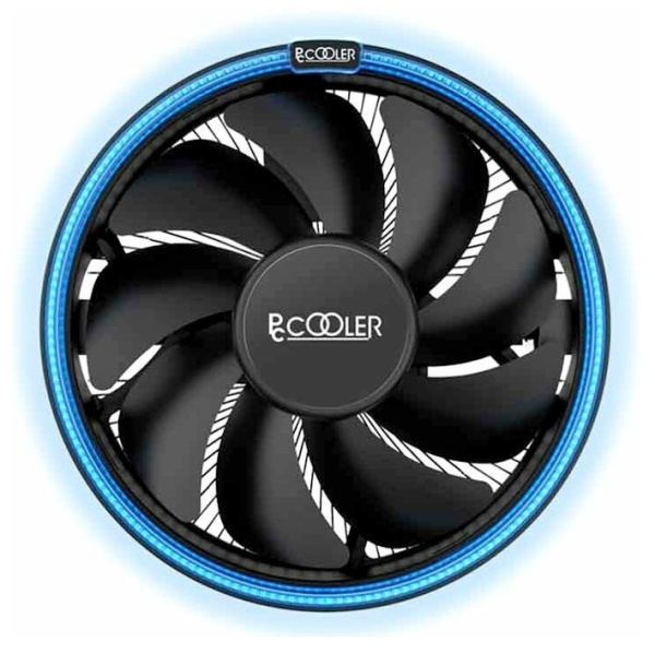 Кулер S115х/775/AMx/FMx/AM4 PCCooler E126MB (92W,120mm,PWM,1000-1800rpm,Al,Blue led)