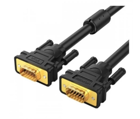 Кабель соединительный VGA(m) - VGA(m)  2.0м UGREEN, черный VG101 (11646)