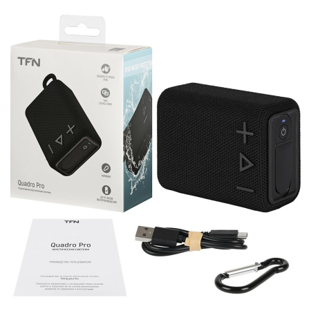 Портативная колонка TFN TWS Quadro Pro, Bluetooth 1x5Вт 1800mAh черный