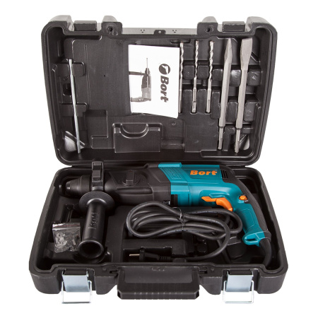 Перфоратор Bort BHD-850X 850Вт, 3 реж., 3.2Дж, 0-1300 об/мин, 0-5500 уд/мин, реверс, SDS-plus