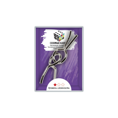 Головоломка металлическая  "DELFBRICK" DLM-05 1 шт "Петельки" 2 элемент.