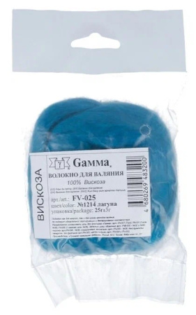 Волокно для валяния "Gamma" FV-025 100% вискоза 25 г № 1214 лагуна