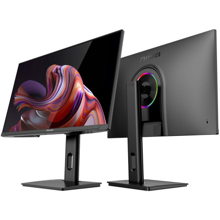 Монитор 27" AIWA MD2714  IPS, 2560x1440, 180Hz, 1ms, 350сd/m, 1200:1, HDR | HDMI(2.0), DP(1.2), Type-C(PD-65W), 2xUSB2.0 | HAS, Pivot, Swivel, ExPSU, Speakers, Vesa 75, Black
