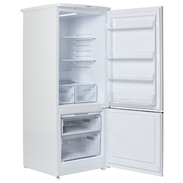 Холодильник Бирюса 551 White, 2 камеры, 240л/180л/60л, 58x62x145, класс А, капельная система