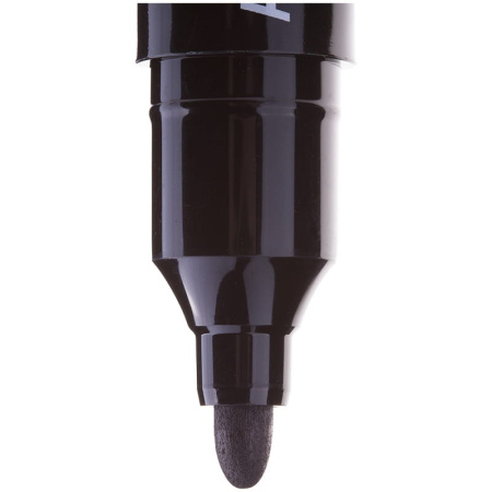 Маркер перманентный BERLINGO 2,0мм., пулевидный, черный (PM6104)