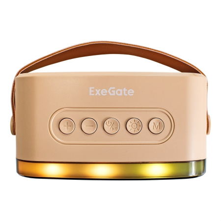Портативная колонка ExeGate Bro 330 8Вт, Bluetooth, FM, SD/TF/USB, зарядка USB Type-C, Караоке Color Box
