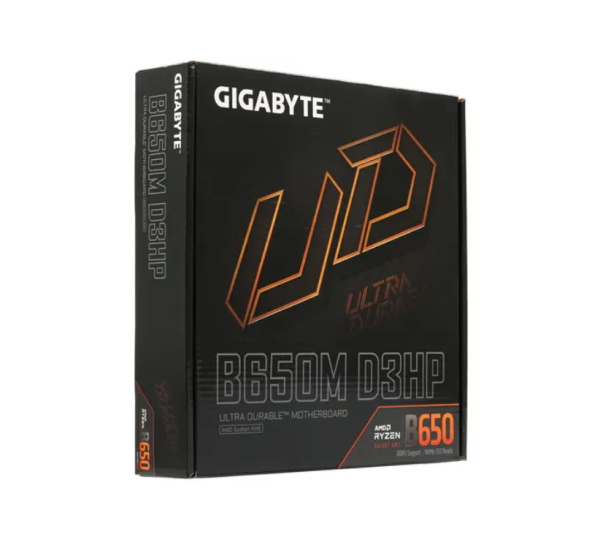 Мат.плата SocAM5 AMD B650 Gigabyte B650M D3HP (mATX,4DDR5,2M.2,PCI-E16,PCI-E,HDMI,2DP,PC7600)