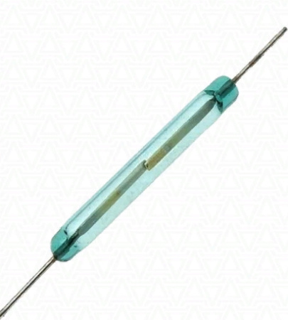 Геркон замыкающий 2 контакта, 250в, 0.5а, 27мм, МКА-27101 гр.А