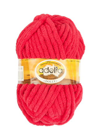 Пряжа ADELIA "DOLLY" 100% полиэстер 1шт. х 100 г 40 м ± 3 м №09 красный