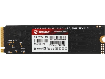 SSD-накопитель M.2 2Тб KingSpec NX [NX-2TB](3D TLC,NVMe,3500/3200 Мб/с,радиатор)