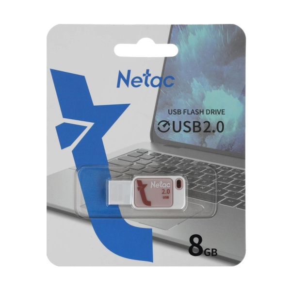 Флеш-накопитель USB2.0 8Gb Netac UA31 (NT03UA31N-008G-20PK) розовый