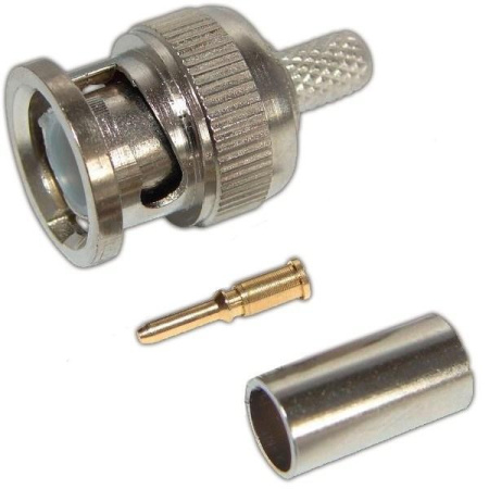 Разъем BNC, штекер, кабельный, обжим, RG-6