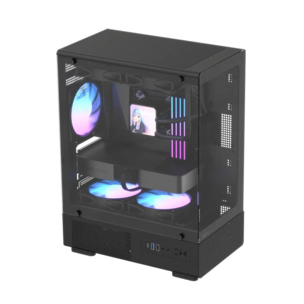 Корпус mATX Formula Crystal Z1CM Plus AR v2, Mini-Tower, без БП, черный [crystal z1cm plus black ar v2]