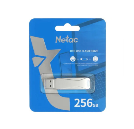 Флеш-накопитель USB3.0+Type C 256GB Netac U782C (NT03U782C-256G-30PN) металл