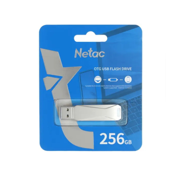Флеш-накопитель USB3.0+Type C 256GB Netac U782C (NT03U782C-256G-30PN) металл