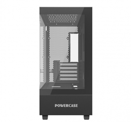Корпус mATX Б_БП Powercase Vision Micro M (USB, Audio,TG,черный)[CVMMB-L0]