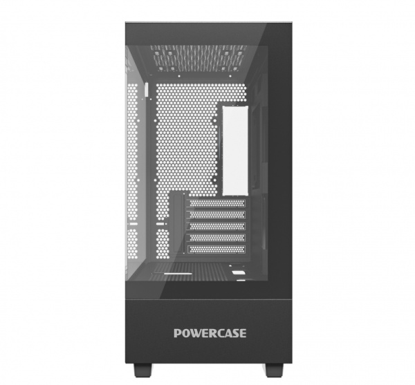Корпус mATX Б_БП Powercase Vision Micro M (USB, Audio,TG,черный)[CVMMB-L0]