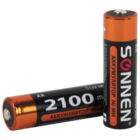 Аккумулятор Ni-MH AA SONNEN 2100mAh/1.2в блистер 4шт.