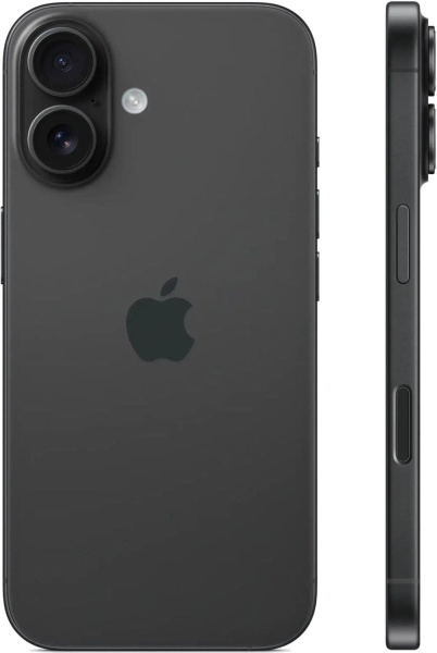 Смартфон Apple A3287 iPhone 16 256Gb черный моноблок 3G 4G 1Sim 6.1" 1179x2556 iOS 18 48Mpix 802.11 a/b/g/n/ac/ax/be NFC GPS Protect