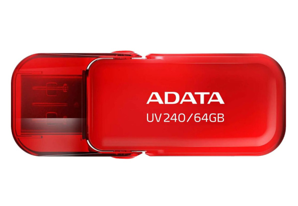 Флеш-накопитель USB2.0 64Gb A-DATA AUV240 AUV240-64G-RRD красный