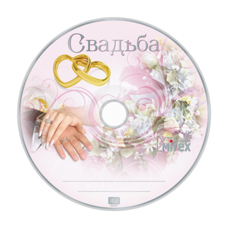 Диск DVD+R 100шт Mirex 4.7Gb 16x Свадьба bulk (UL130244A1T)