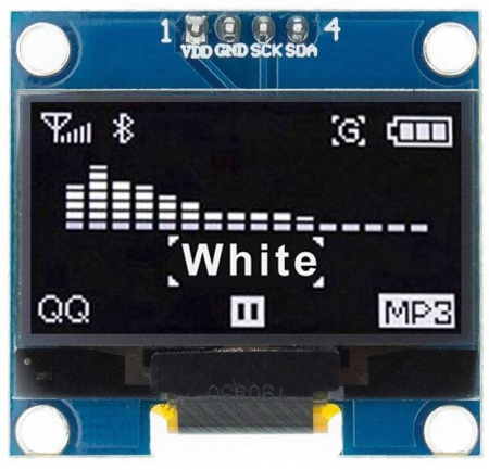 Дисплей OLED 1.3" 128*64, белый, SSD1306, I2C
