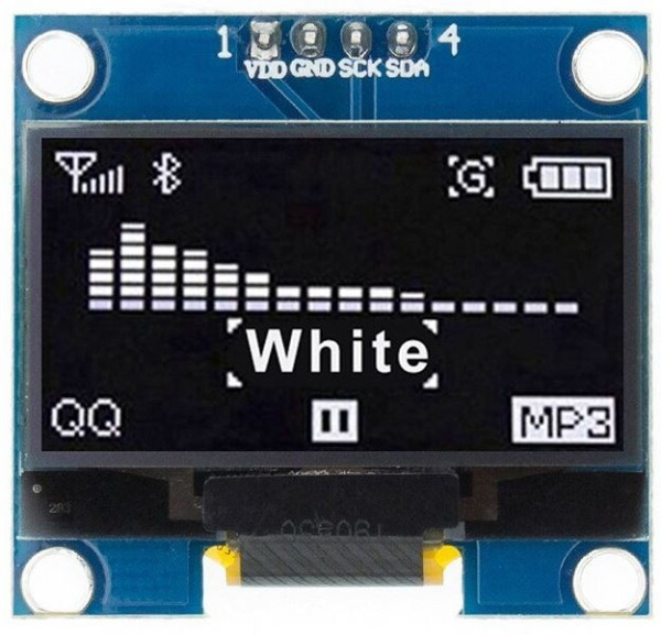 Дисплей OLED 1.3" 128*64, белый, SSD1306, I2C