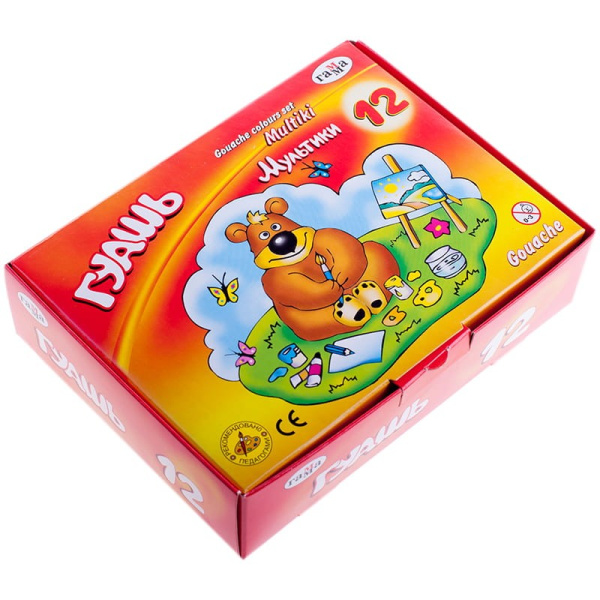 Гуашь 12цв. ГАММА "Мультики" 20мл (221032)