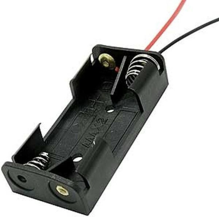 Батарейный отсек (держатель) AAA*2, 2S1P, 52*25*13мм, 2 провода, BH-421-1A