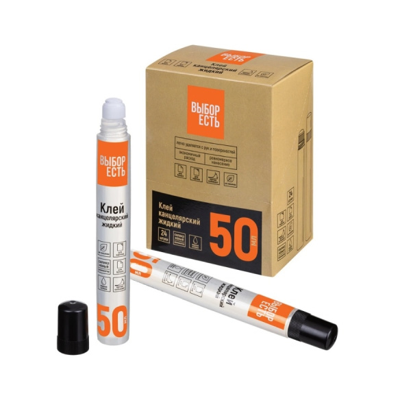 Клей канцелярский Bыбор есть 50мл. с силикон. наконечником (1927916)