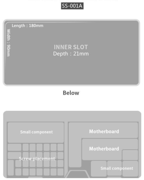 Контейнер пластиковый для мелких деталей SS-001A, 183*93*34мм, ПВХ