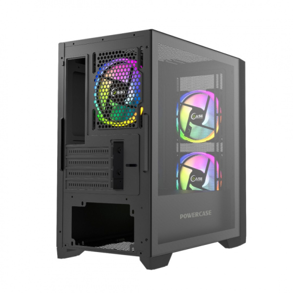 Корпус mATX Б_БП Powercase Alisio Micro Z3B ARGB (USB, Audio,TG, 3x120mm ARGB,черный)[CAMZB-A3]