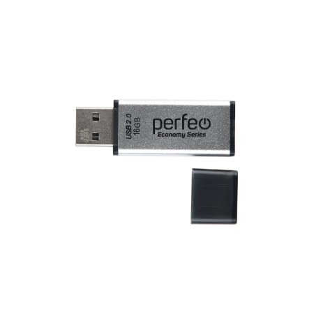 Флеш-накопитель USB2.0 16Gb Perfeo E03 (PF-E03S016ES) серебряный