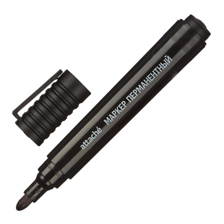 Маркер перманентный ATTACHE Economy 2-3мм., черный (475786)