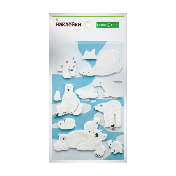 Декоративные наклейки, объемные "Животные" Hobby Time 2-141/06