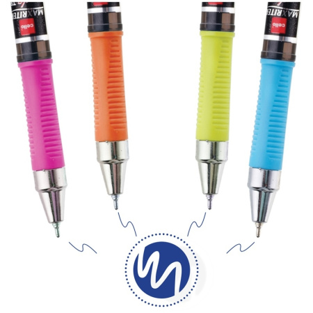 Ручка шариковая Cello MAXRITER XS Tinted Black 0.7мм., ассорти, синяя (709)